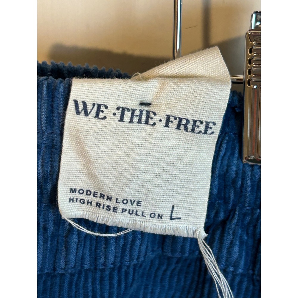 Free People We The Free Modern Love Corduroy Pants Blue Large - Picture 5 of 6
